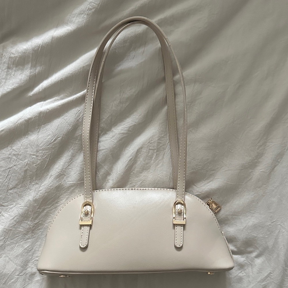Madison West Cream Shoulder Bag